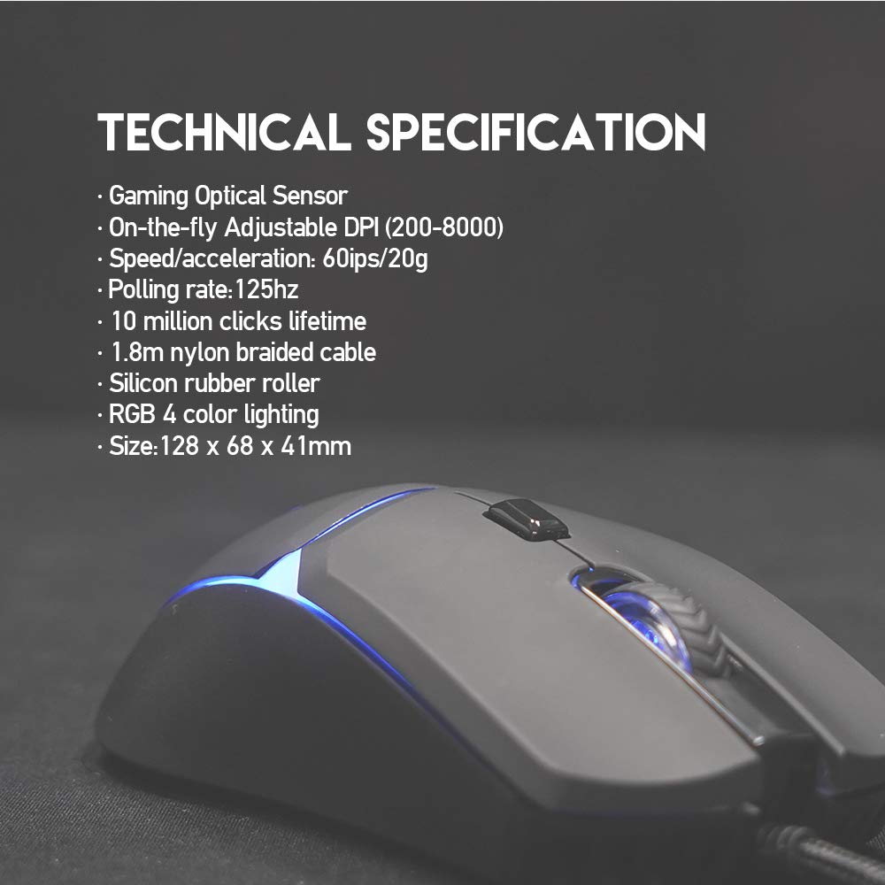 Fantech Crypto Vx7 Gaming Mouse Optical Sensor 8 000 Dpi | Desertcart Aruba