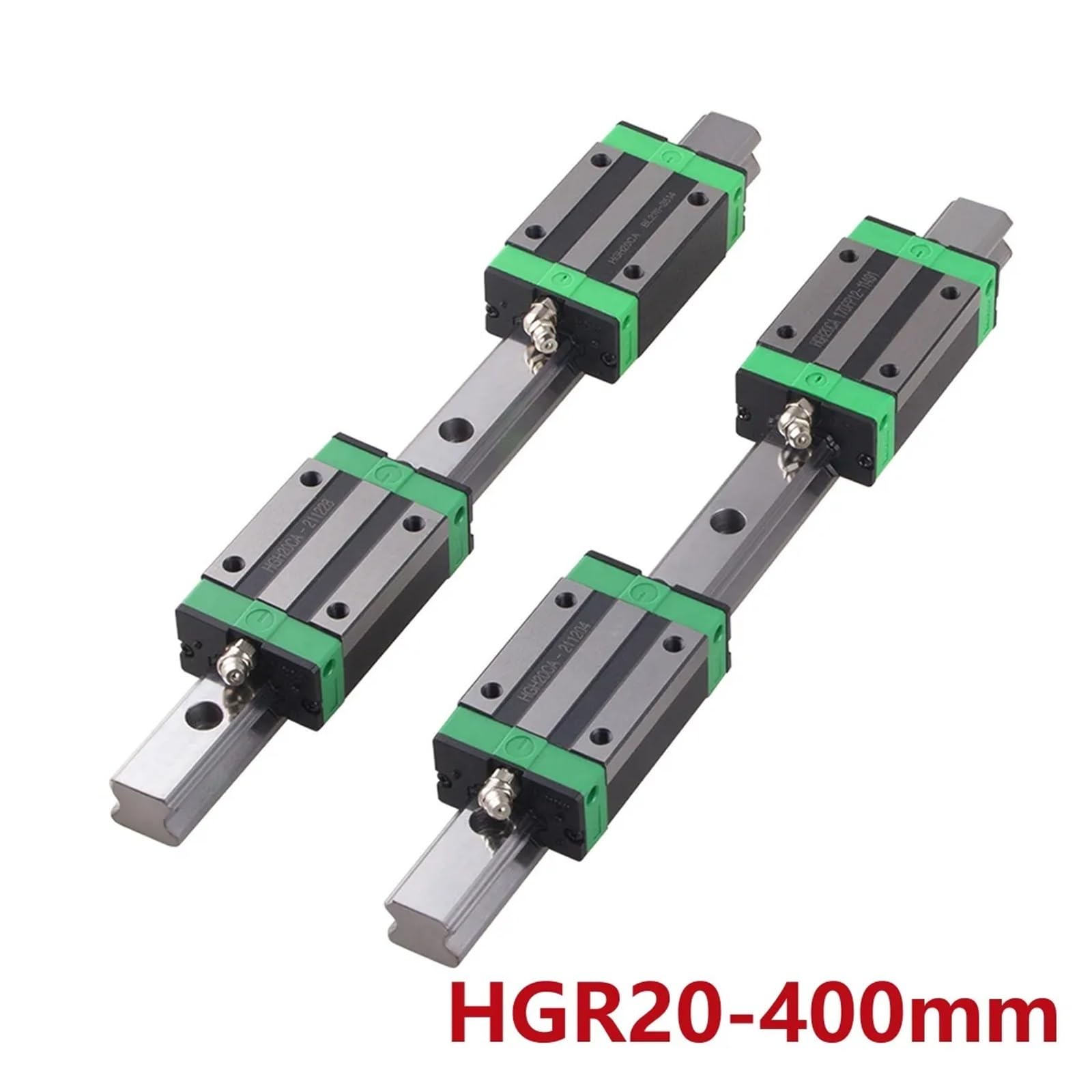 2 x prowadnica liniowa HGR20 4 bloki + śruba kulowa SFU1605 400 700 1000 mm z uchwytem zaciskowym BKBF12, obudowa i sprzęgło do nakrętki (HGR20-400mm)