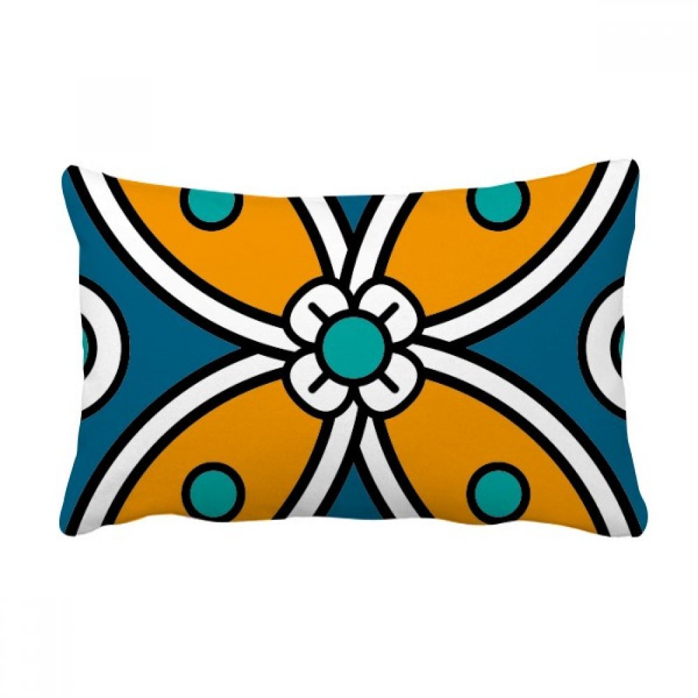 Coussin lombaire fleur Maroc 40x60 cm multicolore pour canapé