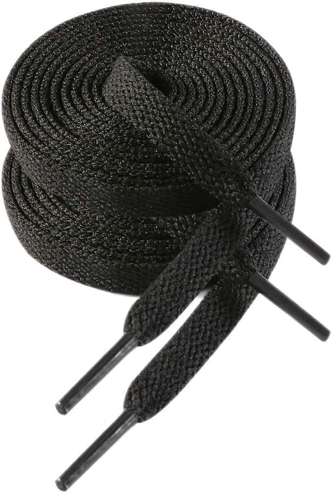 VSUDO Flat Trainers Shoelace, 8mm Wide Shoe Lace for Sneakers, Premium Trainer Shoe String, Replacements for Athletic Sport Shoelaces