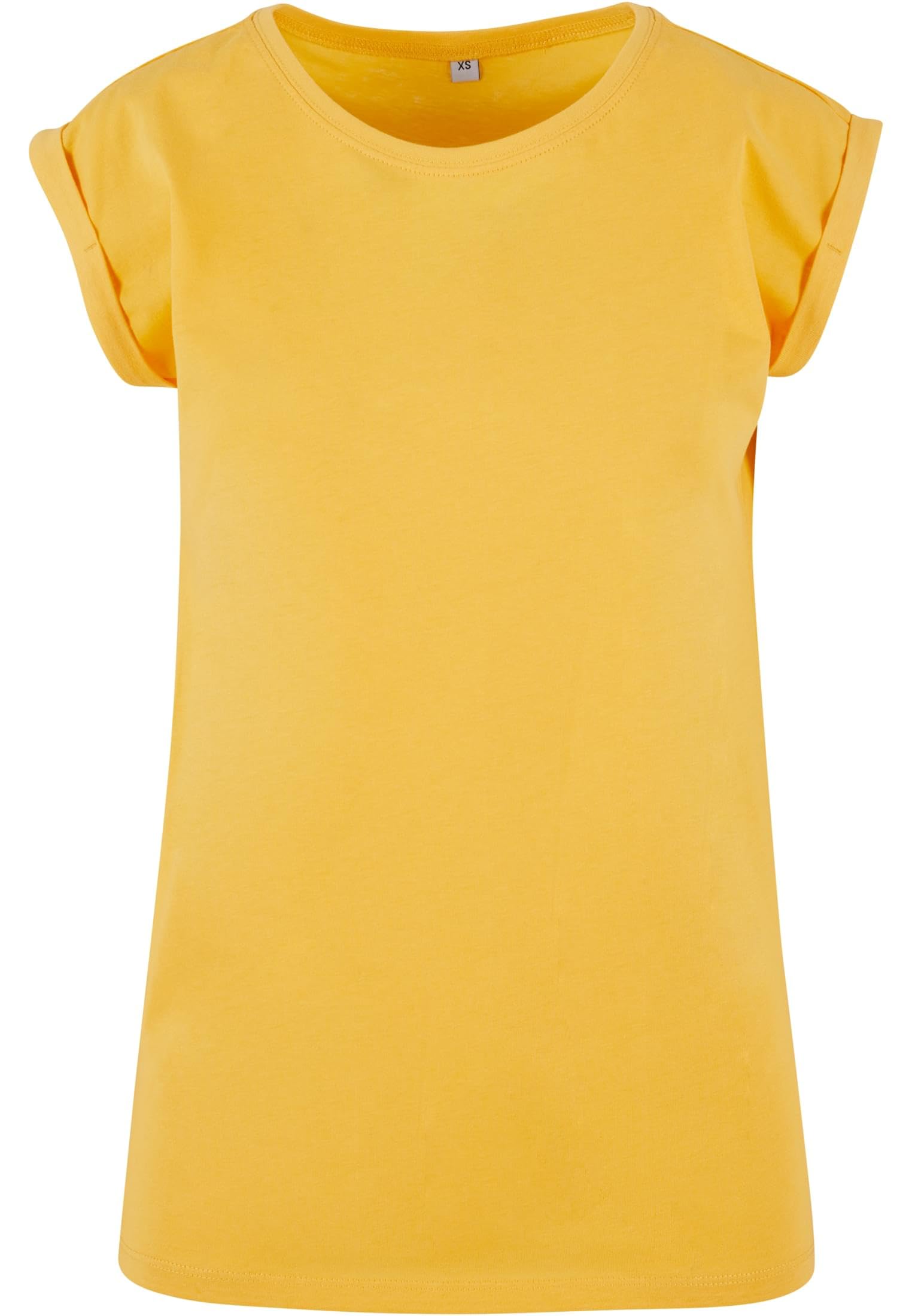 Build Your Brand Women's Dimyellow Extended Shoulder Tee, 3XL