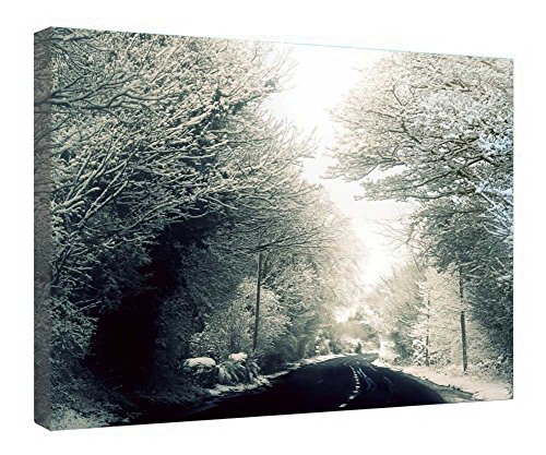 Forêt d'hiver toile tendue pour créer un salon cosy style scandinave chalet