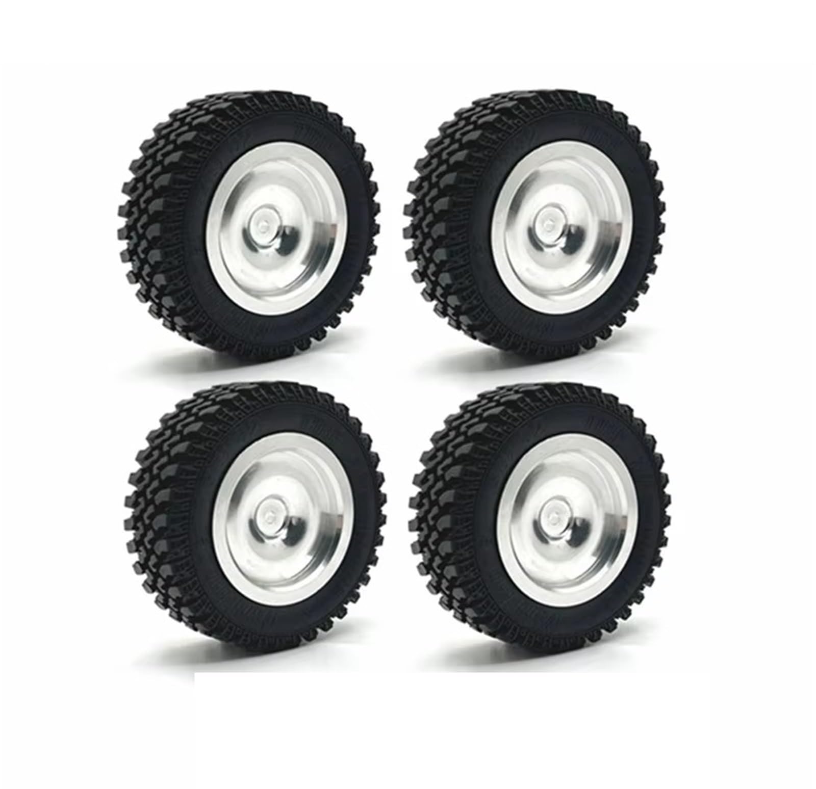 Accesorios coches RC per MN168 4 Pezzi 82mm Cerchione Metallo Set di Pneumatici Gomma 1/12 RC Accessori per Parti Aggiornamento per Auto