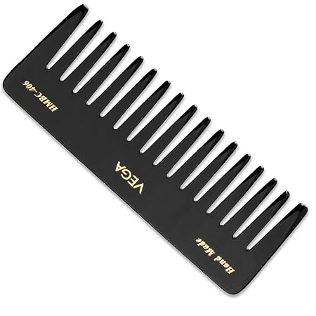 Vega Shampoo Comb for Women & Men | Wide Tooth Detangling & Scalp Massage Comb for Gentle Hair Wash, Smooth, Frizz-Free Hair| (India's No. 1* Hair Brush Brand) | (HMBC-406)