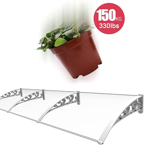 Miniatura 3 de Toldo para ventana, protección contra rayos UV, lluvia, nieve, toldo para puerta, toldo de jardín, toldo de patio al aire libre, cubierta de