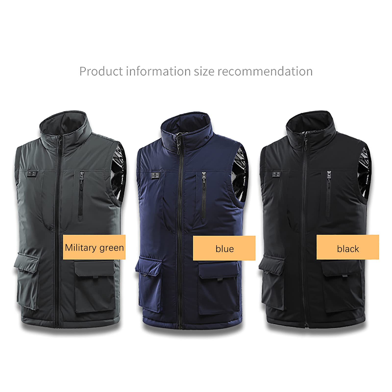 Gilet Chauffant pour Homme et Femme, Gilet Chauffant électrique Rechargeable par USB, Gilet Thermique d'hiver à 3 températures