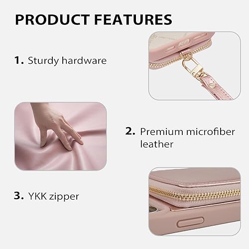 Miniatura 5 de ZVE - Funda de cuero tipo cartera para iPhone 11, funda para iPhone 11 ZVA, funda para iPhone 11 con ranura para tarjeta de crédito con cierre de