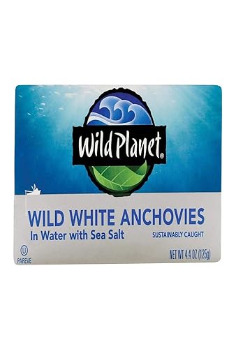 Miniatura 2 de Wild Planet Anchoas blancas ligeramente saladas en agua, 4.4 onzas