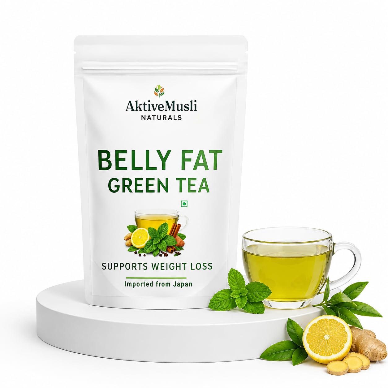 Bally fat Green Tea for weight loss with Premium tea Lemon Green Tea-image-28