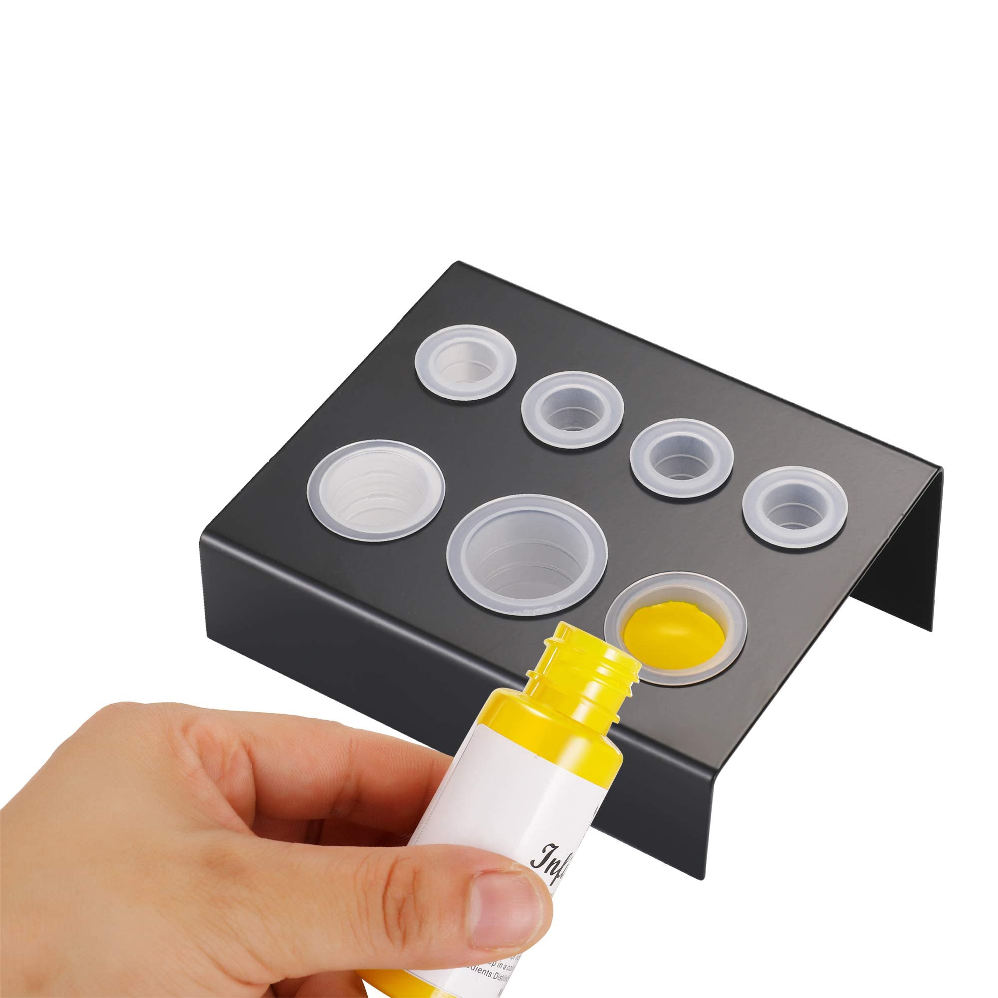 ステンレス　インクキャップホルダー Amazon.co.jp: ステンレス鋼タトゥー顔料キャップホルダー 4 パック 7