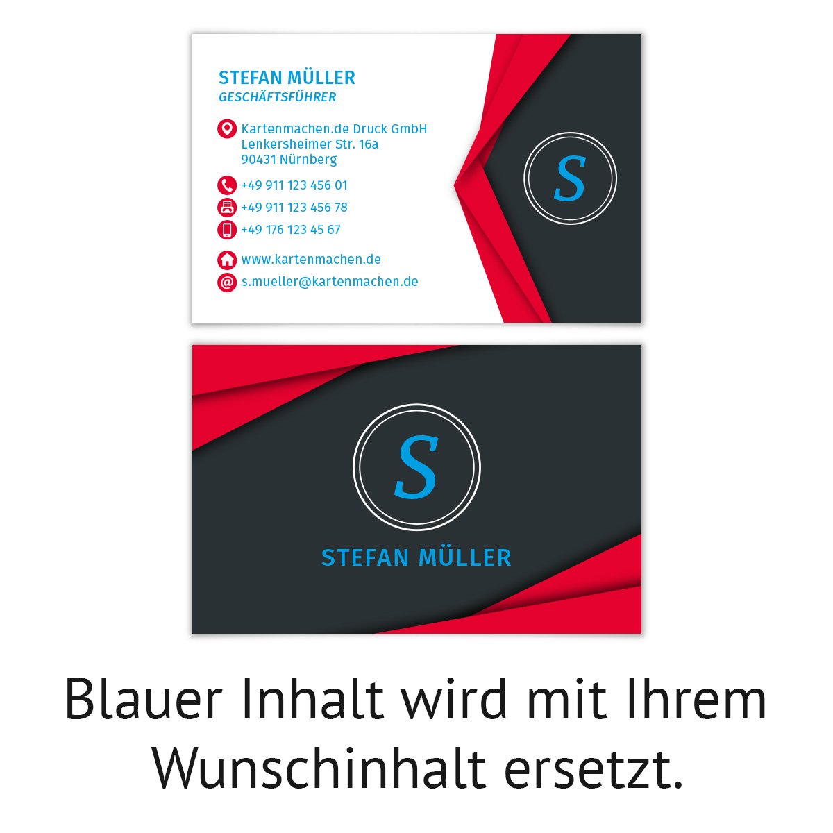 500 x Visitenkarten individuell eigener Inhalt personalisiert Karte - Transport Fahrzeug Auto Autohändler
