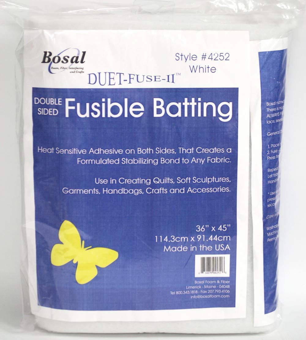 BosalDuet-Fuse-II Double-Sided Fusible Batting, White