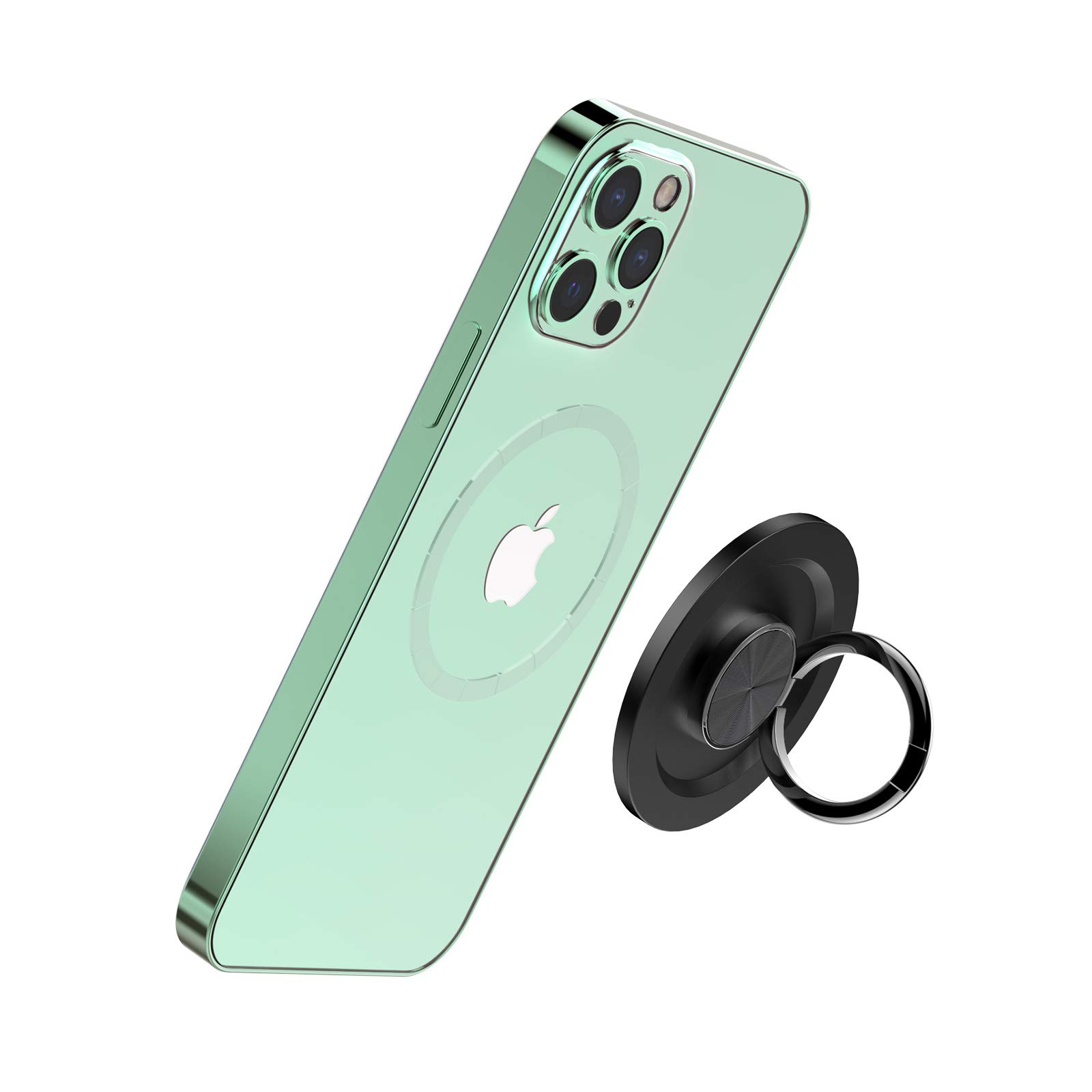 TechMatte MagGrip Magnetic Phone Ring Holder (Detachable), Compatible with Apple MagSafe, iPhone 12, Pro, Max, Mini, Wireless Charging Compatible
