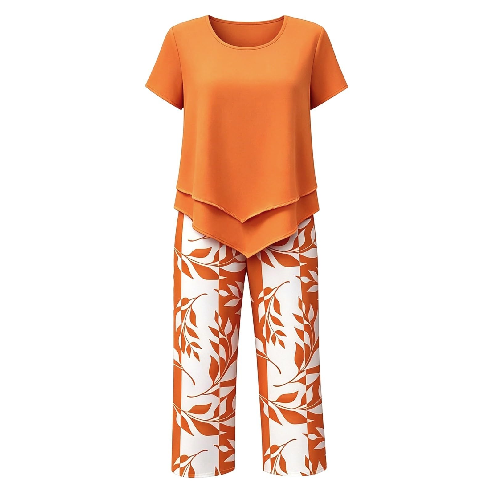 Conjunto de pantalones de mujer 2 piezas casual estival sin mangas largas pantalones fluidos boda lino salida fluida moda mujer A72