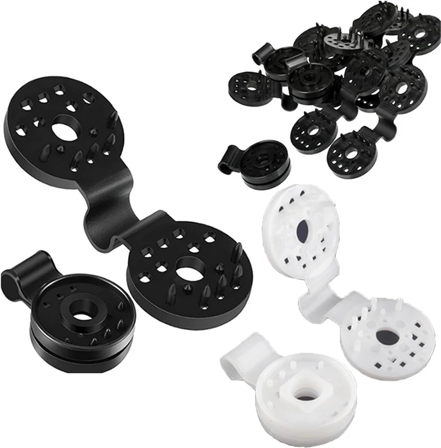 Shade Cloth Clips 50pcs Black Circular Sunshade Net Clips Garden Greenhouse Plastics Clamps Anti Bird Fence Netting Hook Outdoor Tent Hang Fixed for Sun Shade Sail Tarpaulin Mesh Canopy Fence(White)