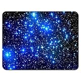 Gaming Mouse Pad - Non-Slip Rubber Base, Smooth Surface for Precise Mouse Control, Ideal for Laptop, Office Use - 9.5 x 7.9 Inch - Galaxy Stars
