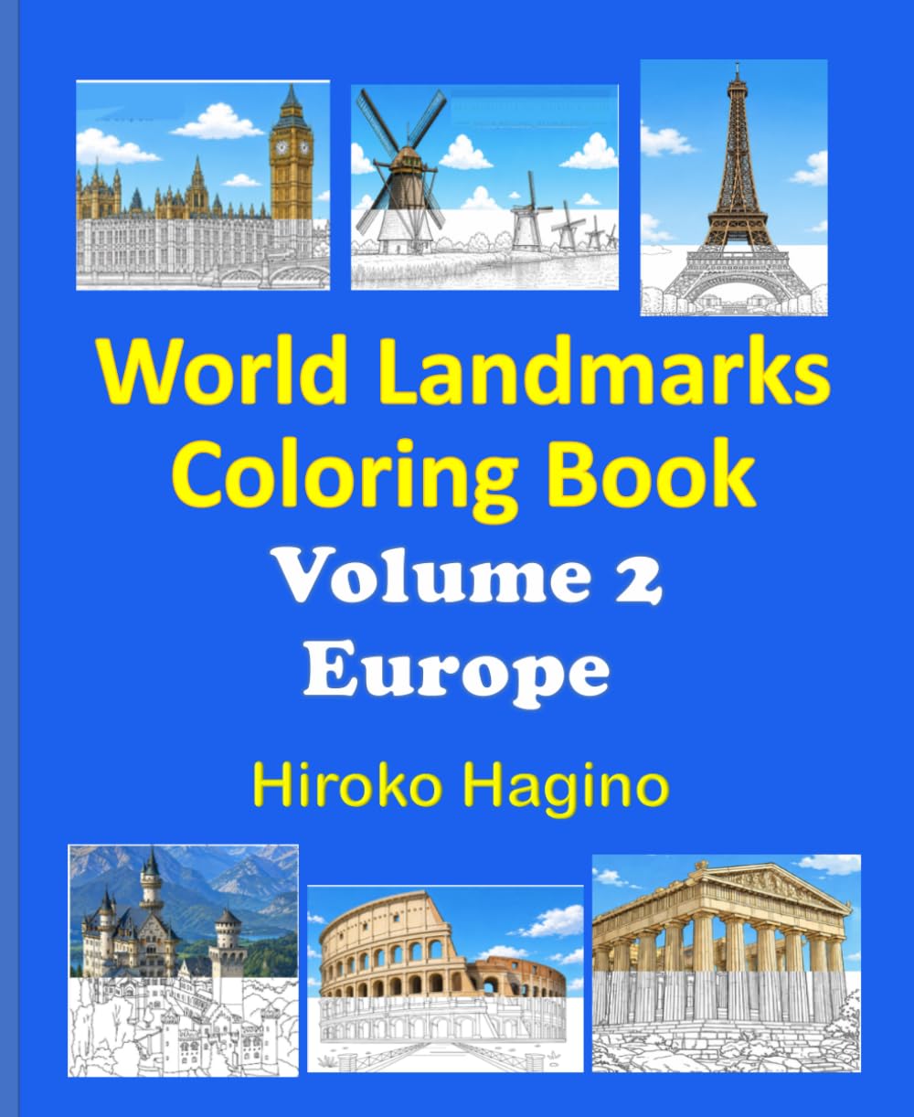 World Landmarks Coloring Book: Volume 2 Europe