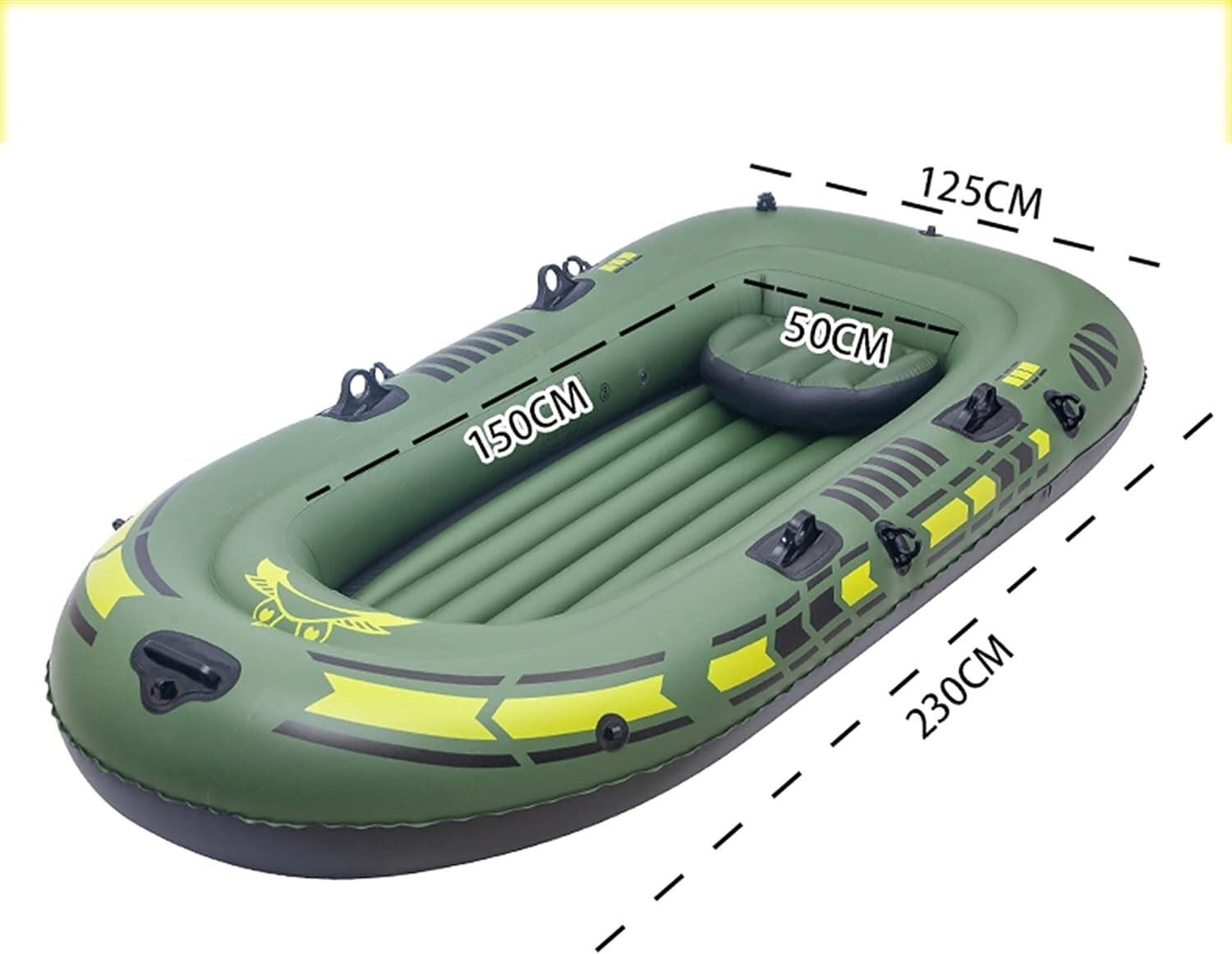 Rubber Boat, Thick Wear-Resistant Inflatable Boat, Kayak, Double Fishing Boat, Extra Thick Air Cushion Assault Boat