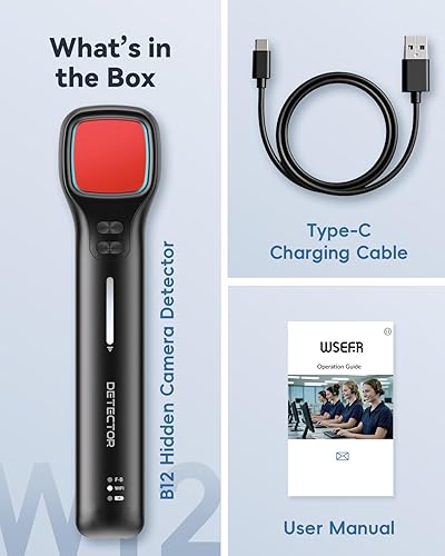 Miniatura 7 de Detectores de cámara oculta con visor detector de errores y buscador de cámara espía, perfectos para hoteles, automóviles, viajes y oficina con