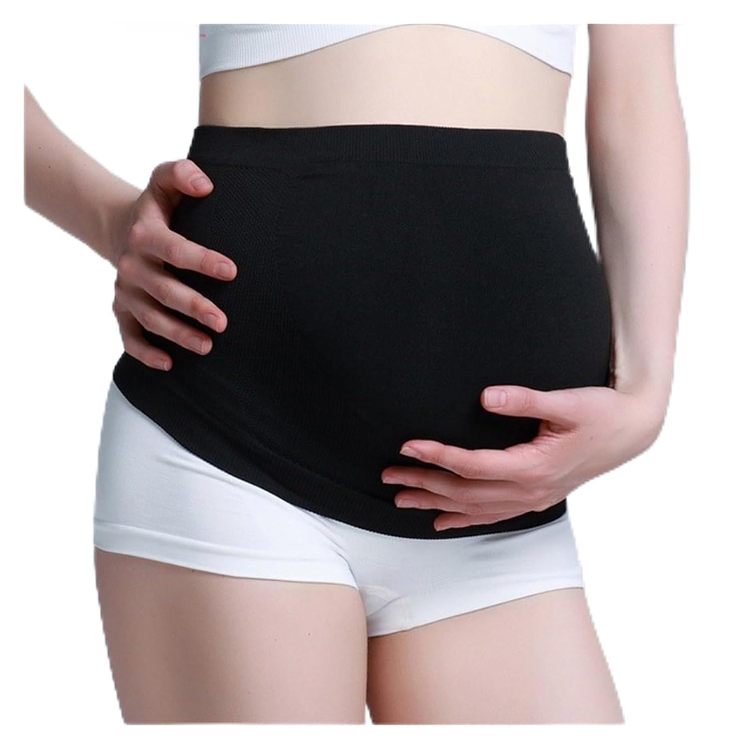 Maternity Support Belts Corset Waist Care Abdomen Bandage Clothes For Pregnant Women Pregnancy Seamless Belly(Black,L)