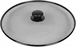 Tampa Protetora de Fritura 30cm, Tela Anti-Respingo de Óleo para Frigideiras e Panelas, Preta Premium, Cozinha Limpa e Segura