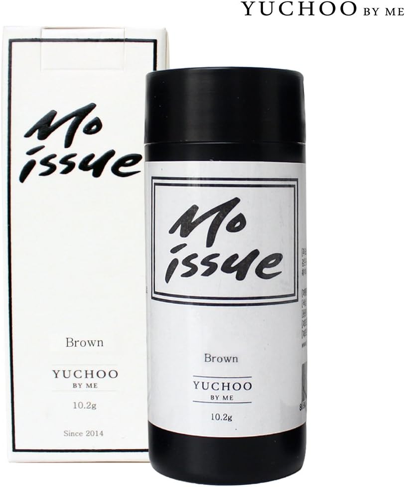 [YUCHOO BY ME] MOISSUE Hair Fibers 10.2g Natural Hair Loss Concealer 3 Colors / Natural Ingredients Hair Fibers Instantly Thickens Thinning Hair for Men and Women / Made in Korea (Brown)