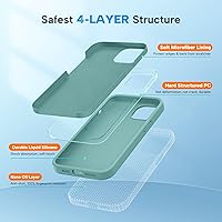 Vista 974 de Miracase Funda diseñada para iPhone 13 Pro Max con protector de pantalla, [forro de microfibra suave antiarañazos], funda protectora de silicona
