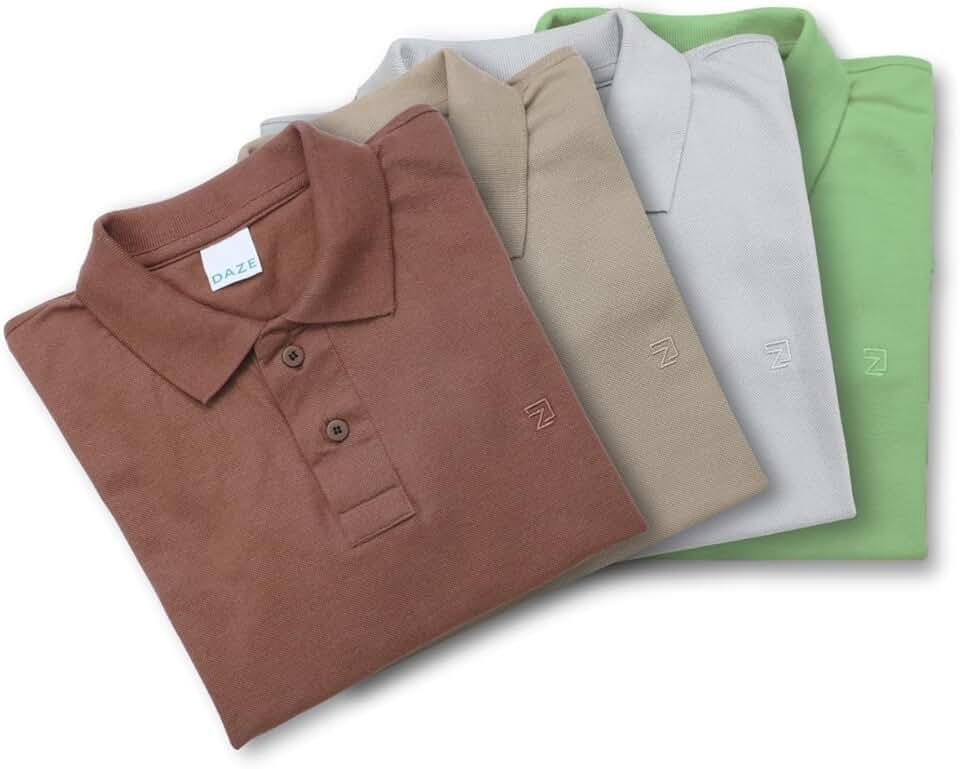 Kit 4 Camisa Polo Masculina Algodão