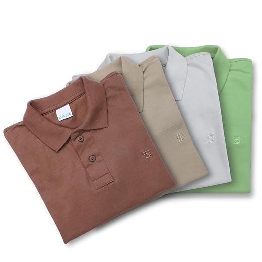 Kit 4 Camisa Polo Masculina Algodão