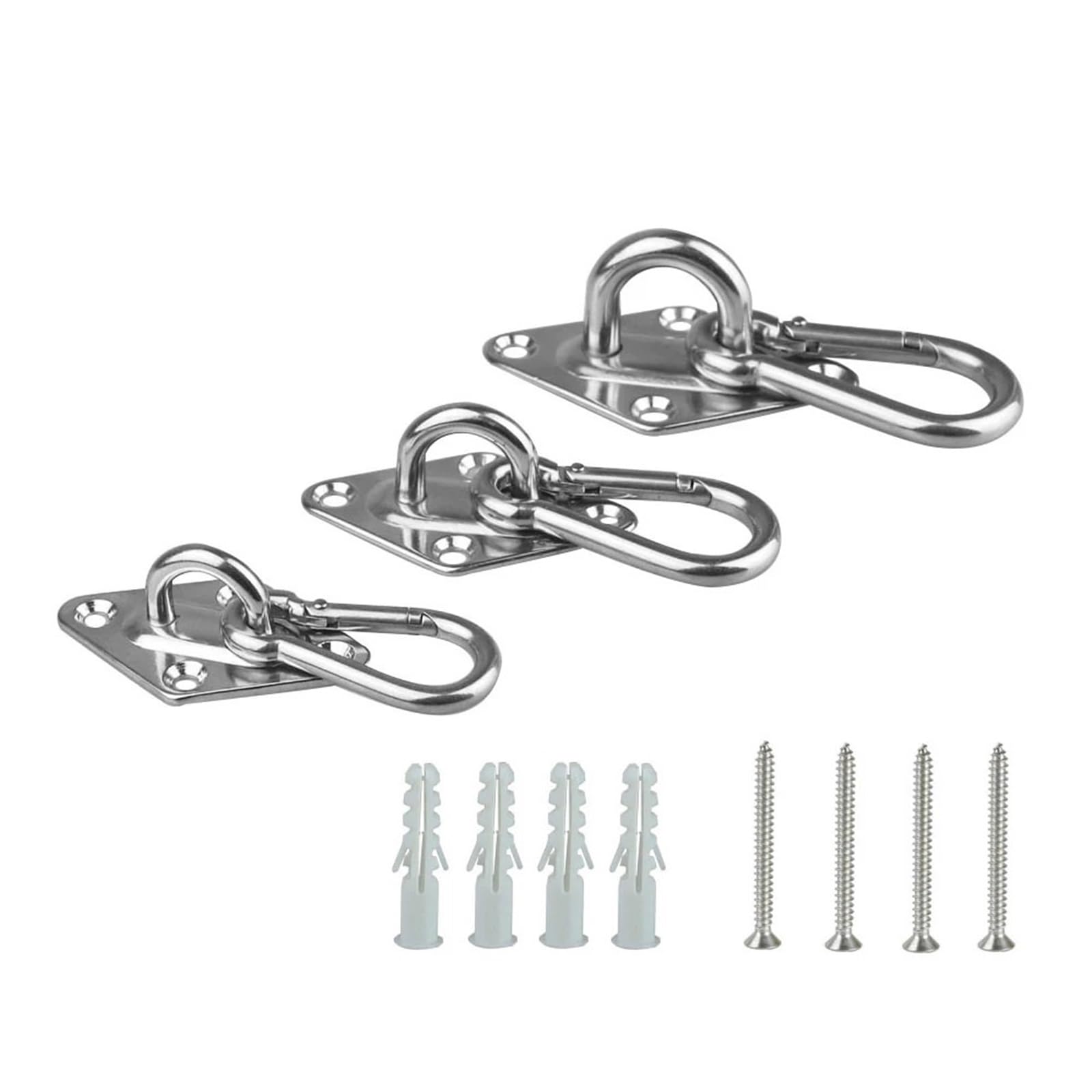 2 juegos de Kit colgante de hamaca de alta resistencia, gancho de techo de pared for árbol, cuerda for columpio, hamaca, silla, Kit de Hardware de Yoga, ganchos colgantes(M8)