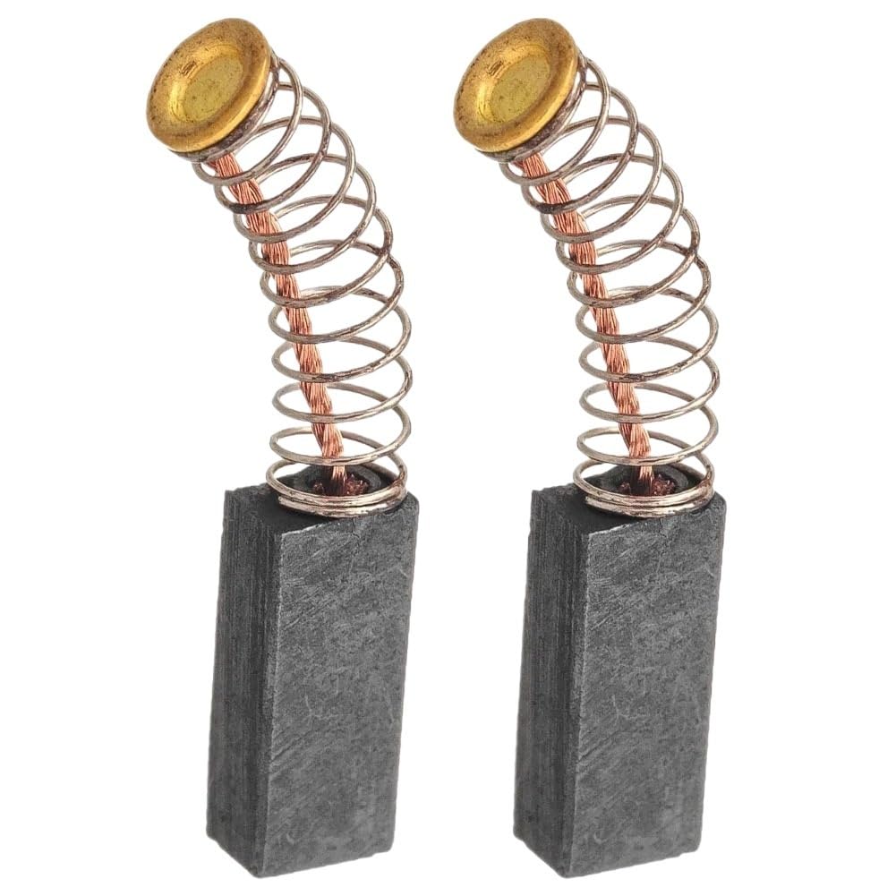 Set di 2 spazzole di ricambio in carbonio per motori elettrici, adatte per utensili elettrici, seghe circolari, trapani e altro ancora, 13 mm x 6 x 4 mm