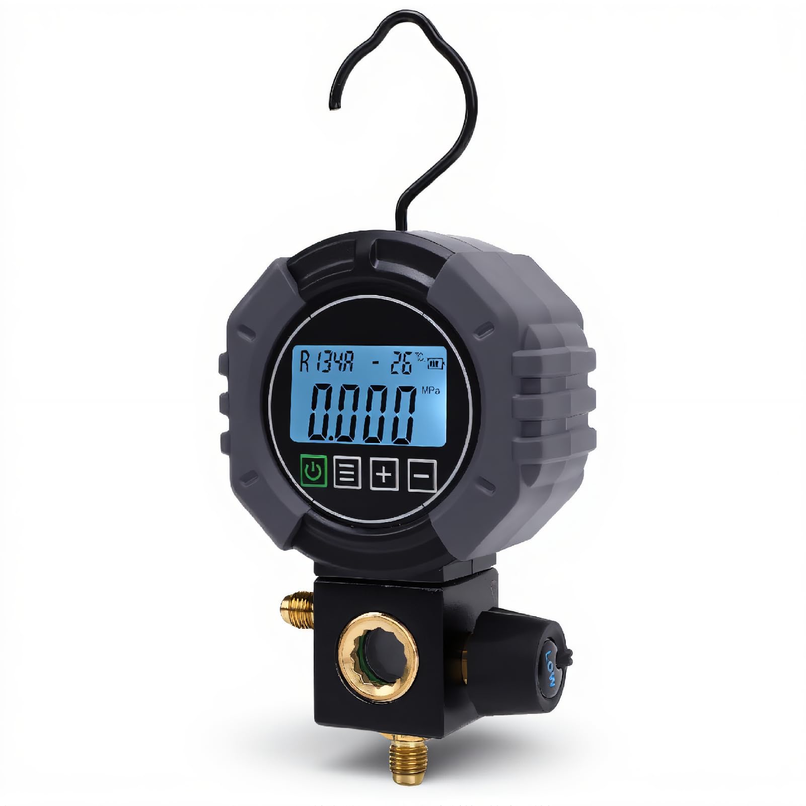 Sxhlseller Digitale Einzelverkäufe, HLK -Kältemittel Digitale Messgeräte mit TFT -LCD Display für R134A, R1234YF, R22, R290, R32, Industrieklassen Ballventil