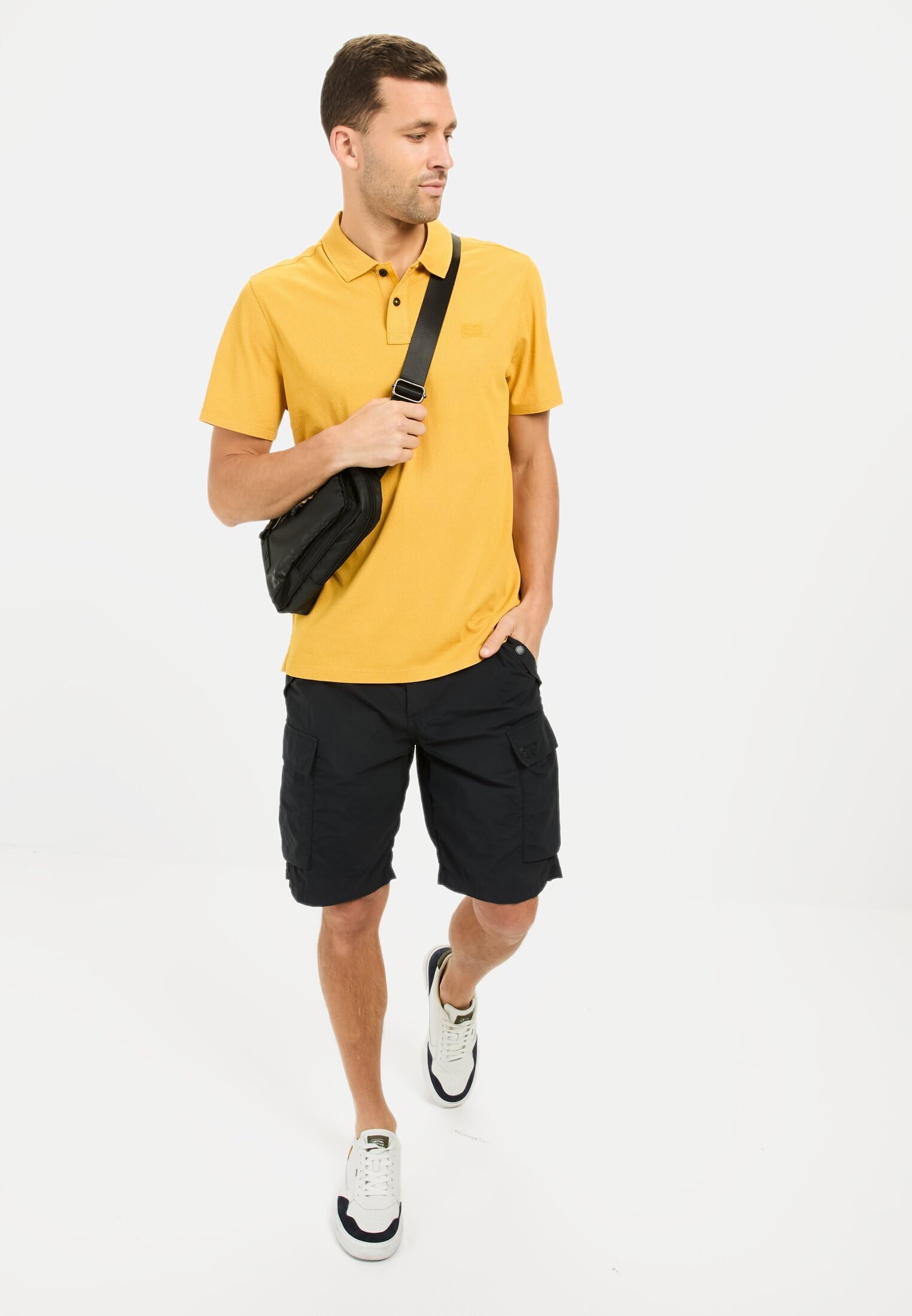 camel active Męska koszulka polo z krótkim rękawem z czystej bawełny, pomarańczowa, rozmiar XXL, pomarańczowy, XXL