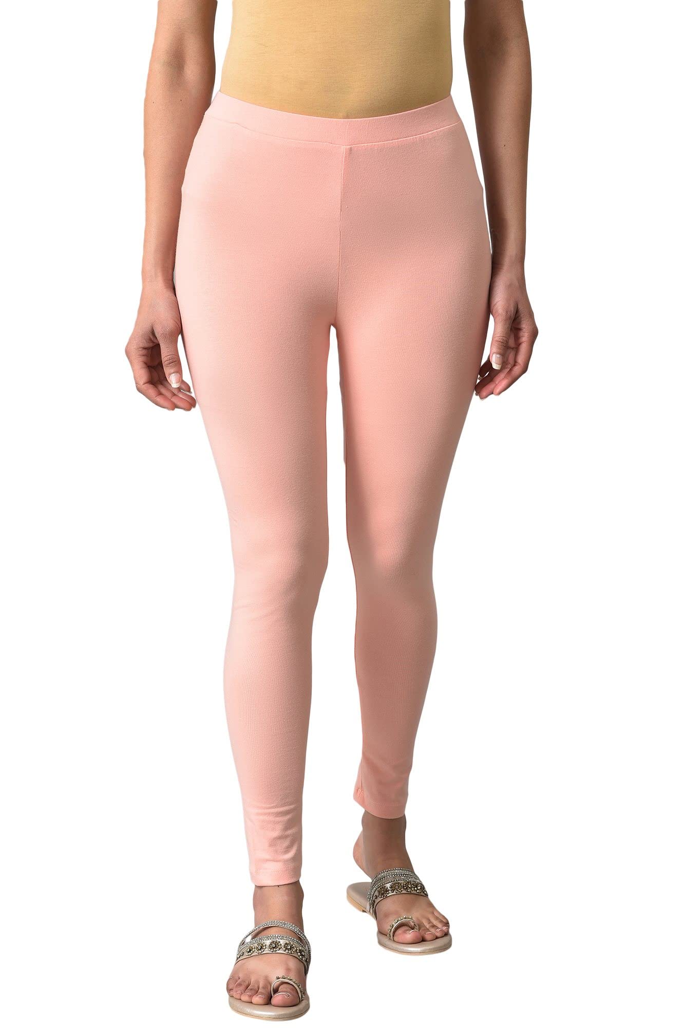 W for Woman Women Coral Cotton Jersey Regular Fit Tights
