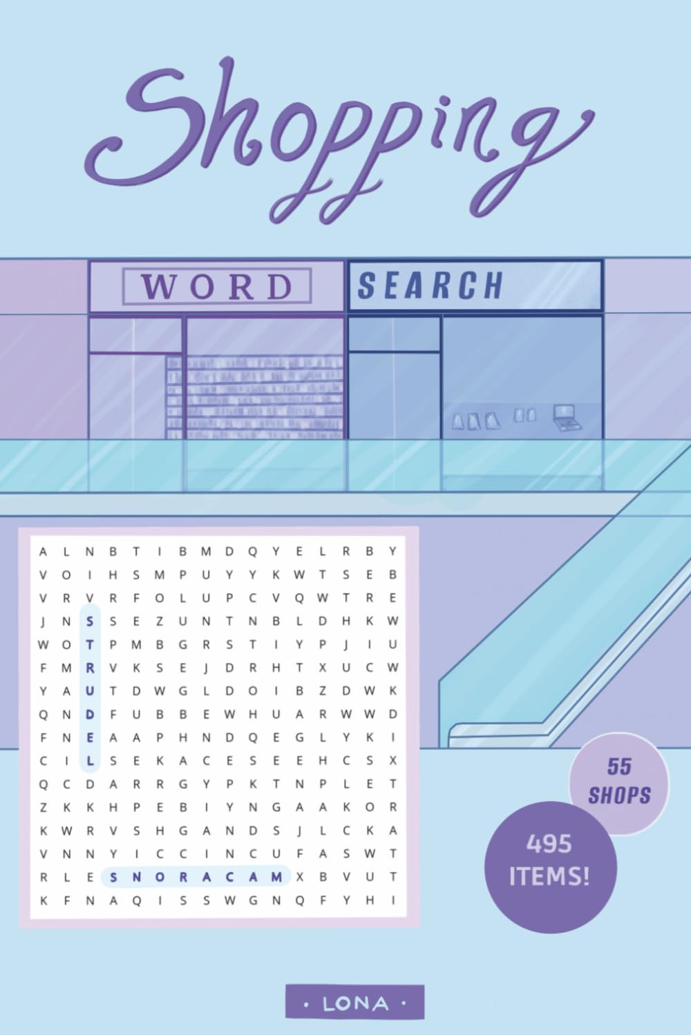 Shopping Word Search: 55 Fun Puzzles Featuring Different Types of Shops – Includes Solutions – 6x9 Inches