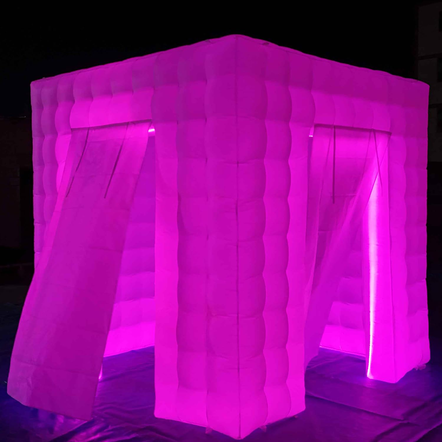 SAYOK Recinzione gonfiabile per cabina fotografica, tenda gonfiabile per cabina fotografica a LED da 2,5 m, per matrimoni, feste, promozioni, pubblicità (due porte)