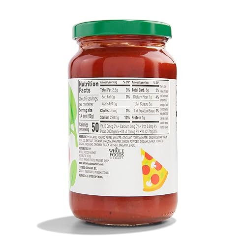 Miniatura 2 de 365 by Whole Foods Market, Salsa de pizza orgánica, 14 onzas