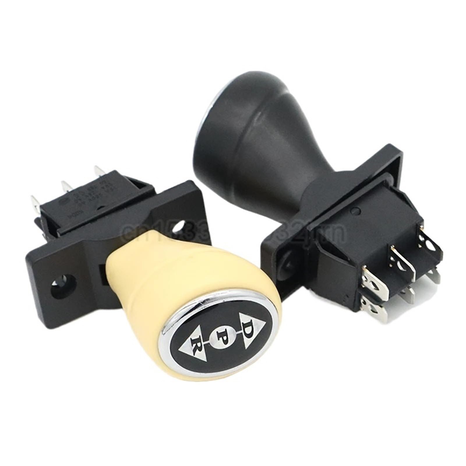 1 szt. KCD4 6Pin ON-OFF-ON pojazd elektryczny dla dzieci wózek dziecięcy DPR samochód przełącznik kołyskowy uchwyt push z przodu i z tyłu zatrzymanie (czarny, samozamykający)