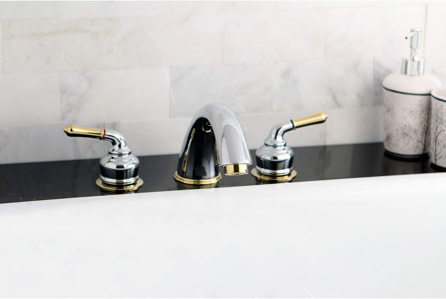 Exclusive Discount 70% Price Kingston Brass KC364 Magellan Roman Tub Faucet, 8-Inch Adjustable Center, Polished Chrome/Polished Brass 🔥 Cashback up to 70% Kingston Brass KC364 Magellan Roman Tub Faucet, 8-Inch Adjustable Center, Polished Chrome/Polished Brass