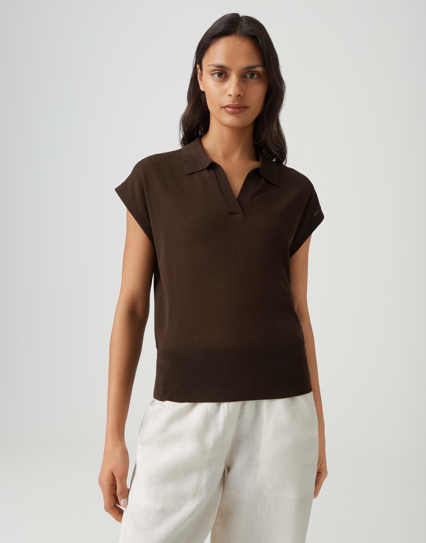 OPUS Damen Pullover | Feinstrickpullover POSARA Regular mit Polokragen