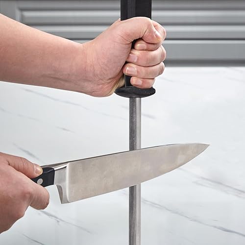 Miniatura 7 de Home Basics KS44546 - Afilador de cuchillos de acero inoxidable, tamaño único, color negro