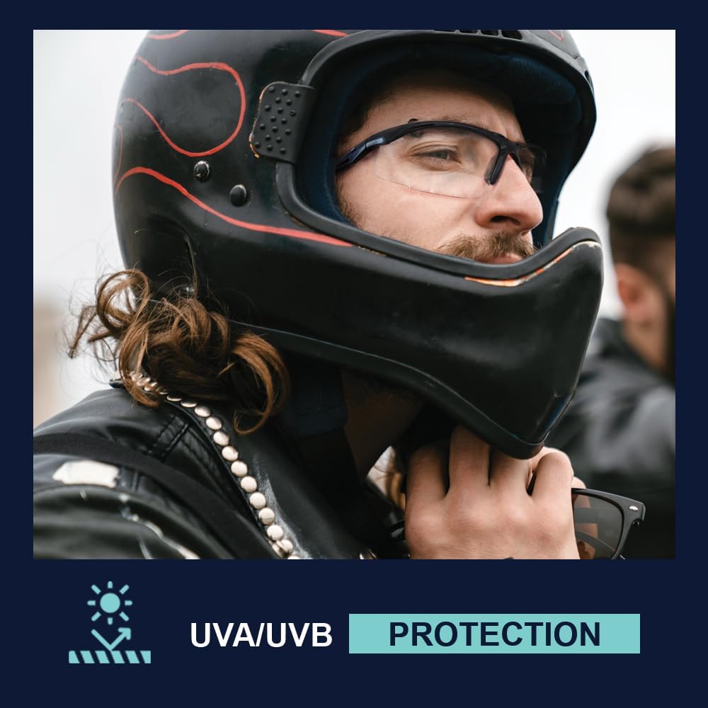 Ansi Z87+ - Gafas de seguridad bifocales con lectores para el cuidado de la salud, carpinteros, motociclistas, talleres