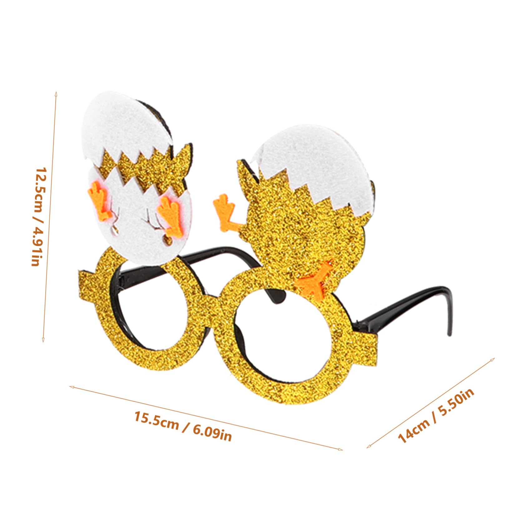 Beavorty 6pcs Easter Egg Accessory Glasses Decorative Party Eyewear for Boys and Girls Easter Elements Glasses Stickers Fun Photo Props
