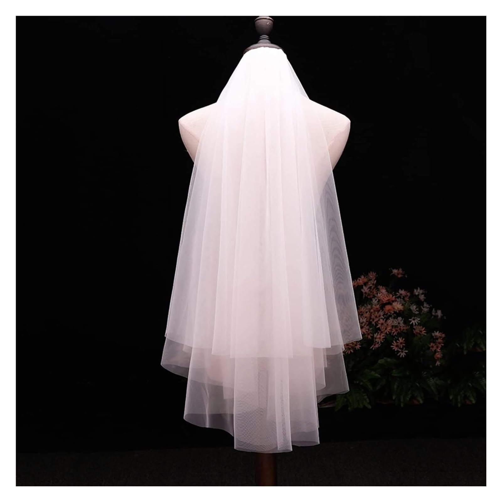 Veli da Sposa, Veli, Velo da Sposa con Pettine in plastica Doppi Strati Corto Tulle Trasparente Accessori for Capelli for spose Veli da Damigella for Matrimonio
