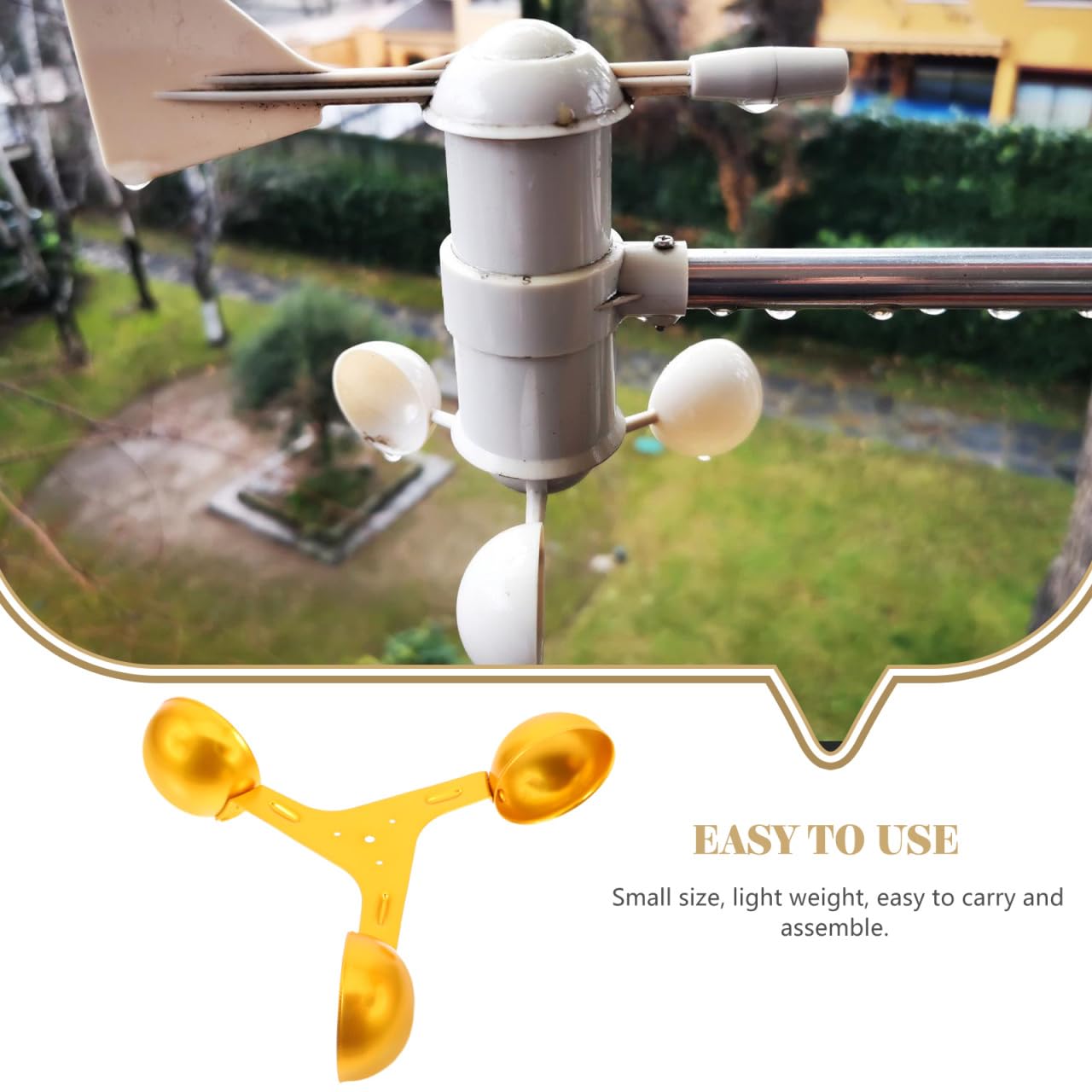 POPETPOP Capteur De Vitesse Du Vent Anémomètre Numérique Avec Tasses En Aluminium Pour Mesure Précise Du Vent Idéal Pour Jardinage Et Activités Extérieures