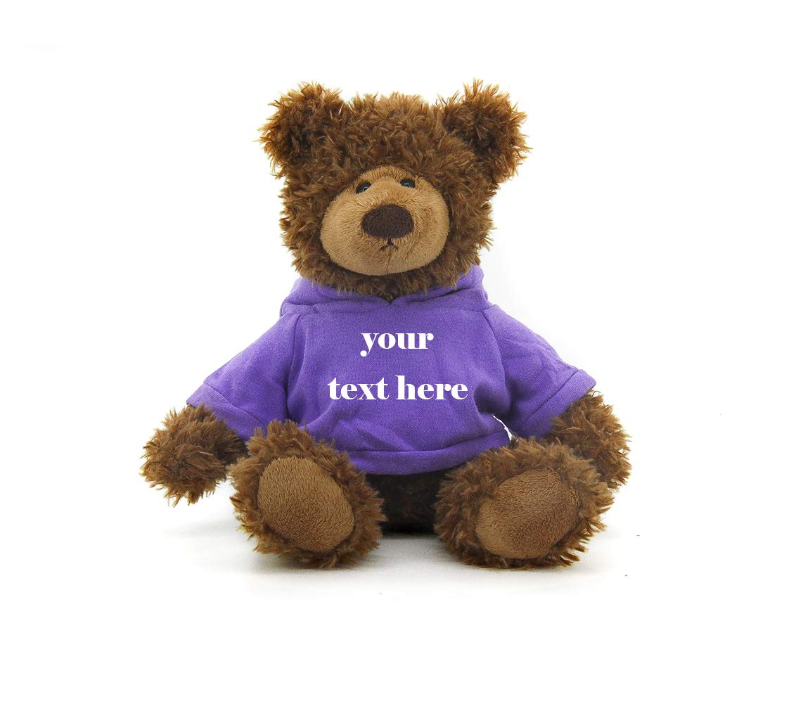 Plushland Brown Frankie Bear 12 Inches, Stuffed Animal Personalized Gift - Great Present for Mothers Day Valentine Day Graduation Day Birthday