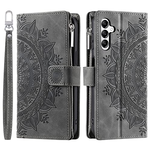 Étui portefeuille pour Samsung A17 5G idéal pour voyager léger avec sa poche zippée