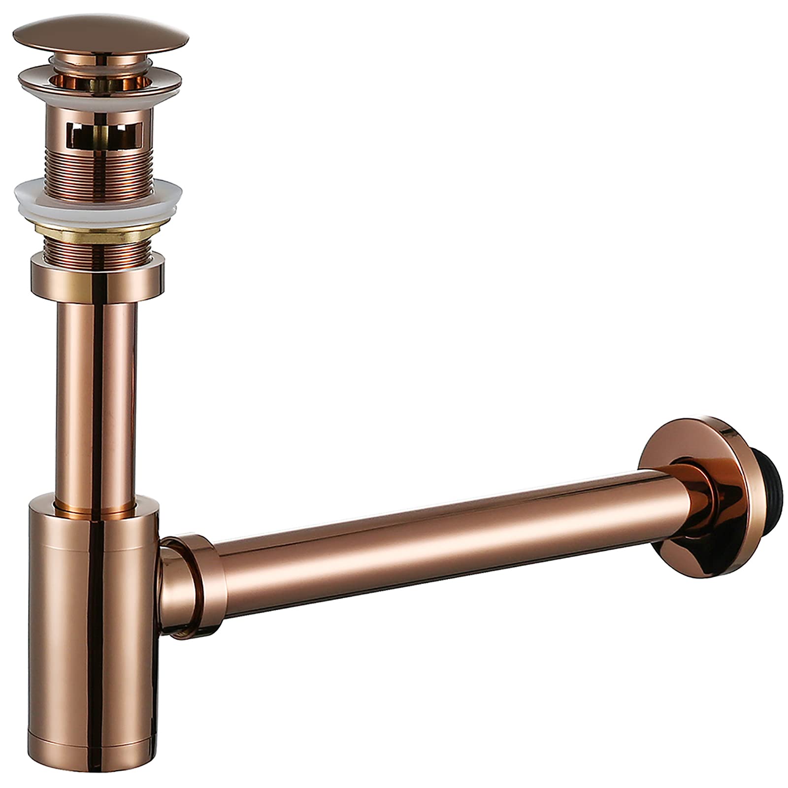 Buy JMFHCD Round Bottle P Trap 11/4, Brass Bathroom Sink Stopper Rose