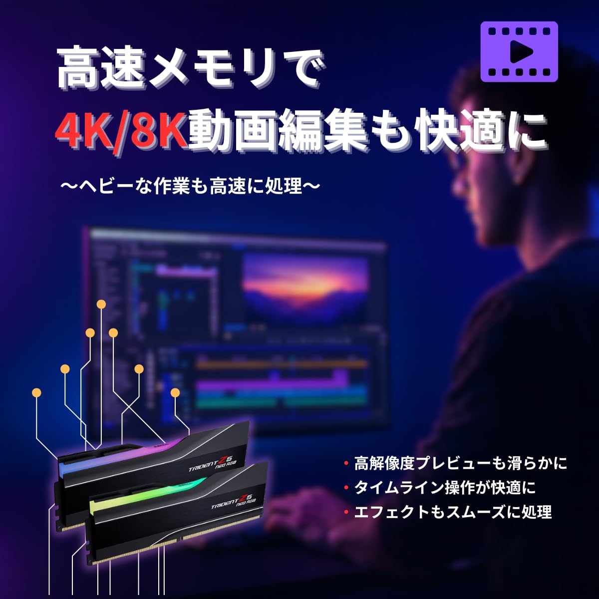 Amazon.co.jp: G.Skill DDR5メモリ DDR5-6400 32GBKit（16GB×2枚組 