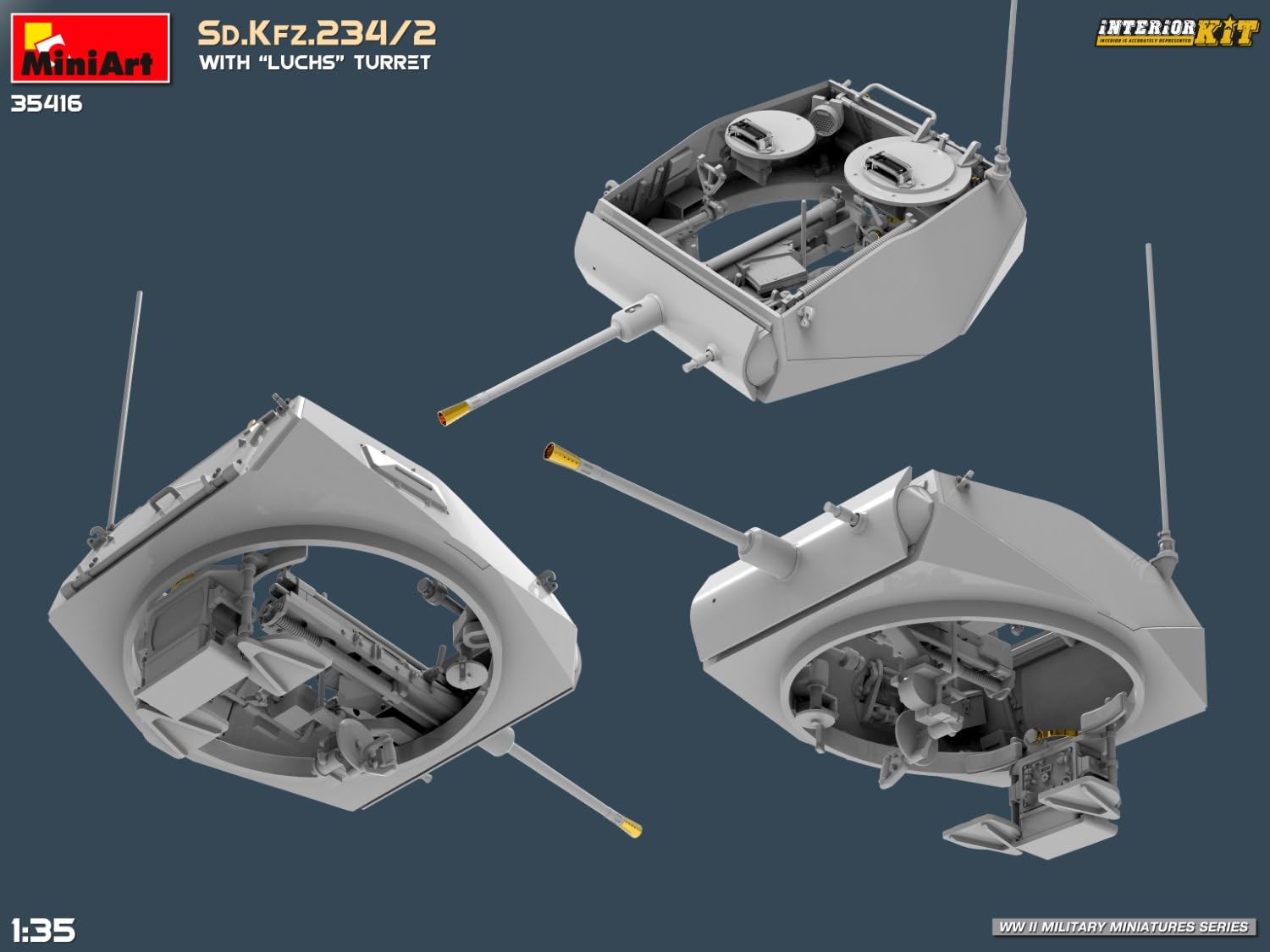 (MIN35416) - Miniart 1:35 - SD.Kfz.234/2 with 'Luchs' Turret (INT Kit)